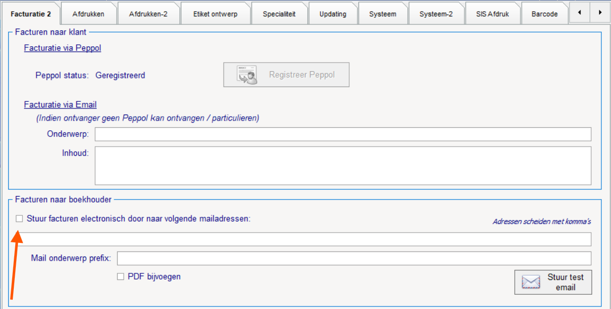 Mail naar boekhouder