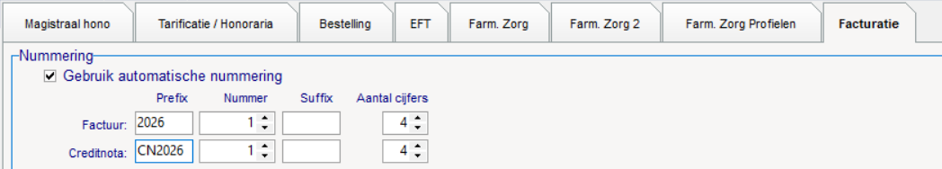 nummering facturatie